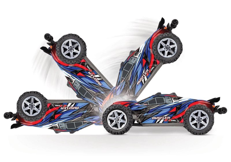Traxxas Rustler 4 4 VXL Brushless RTR 1/10 4WD Stadium Truck Blue