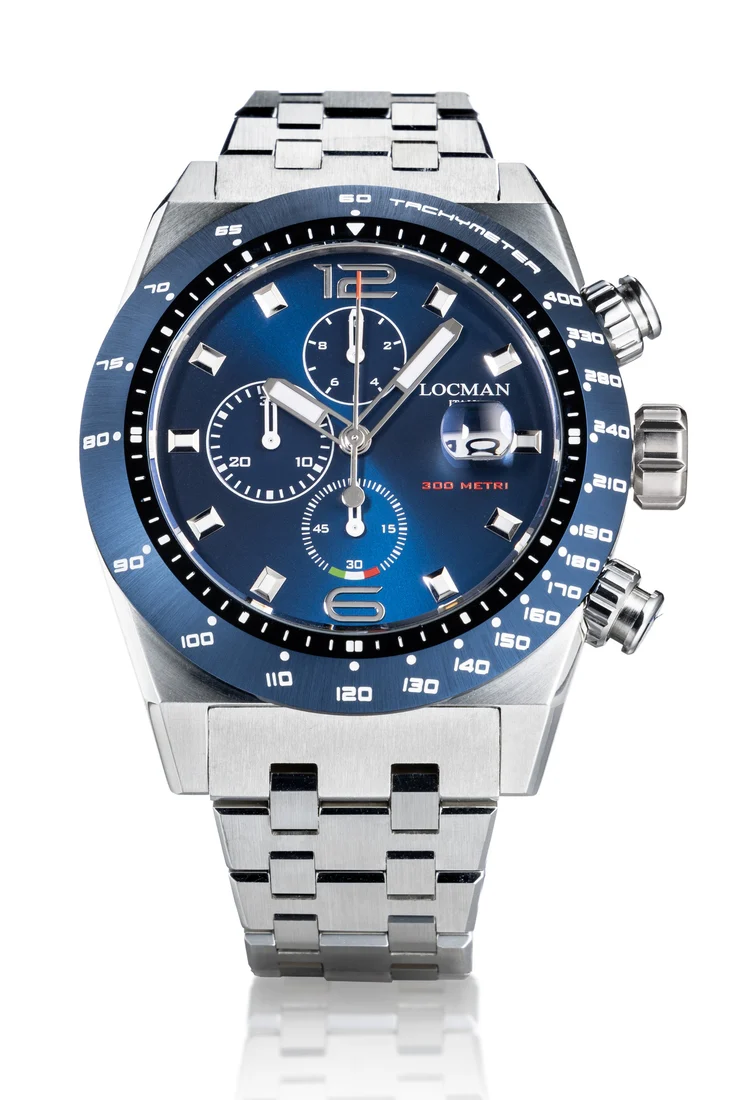 Orologio Locman Stealth 300mt crono blu 0219A02A-0BBLNKB0