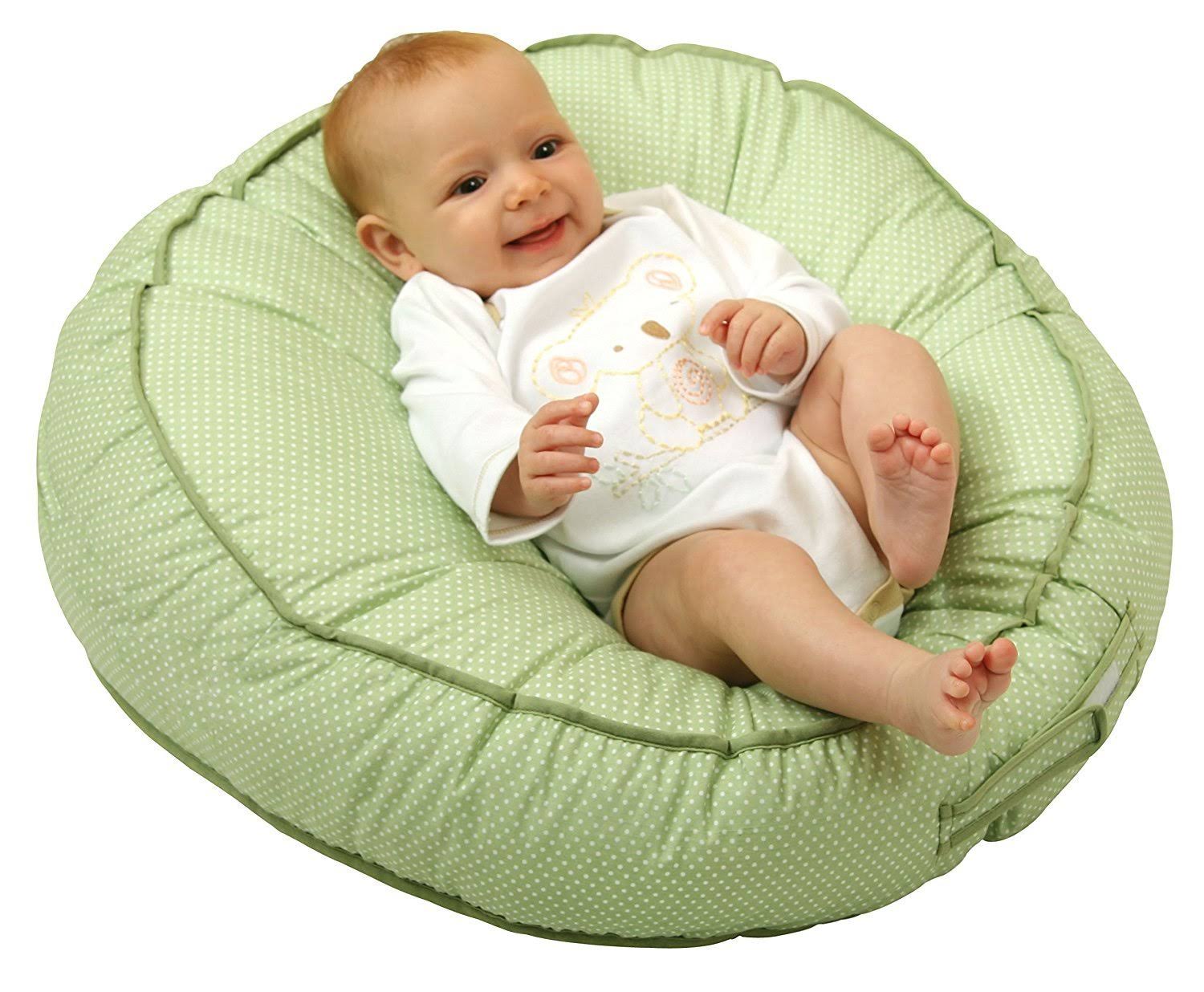 Leachco Podster Infant Seat Lounger, Sling Style, Adjustable Support, Sage Pin Dot