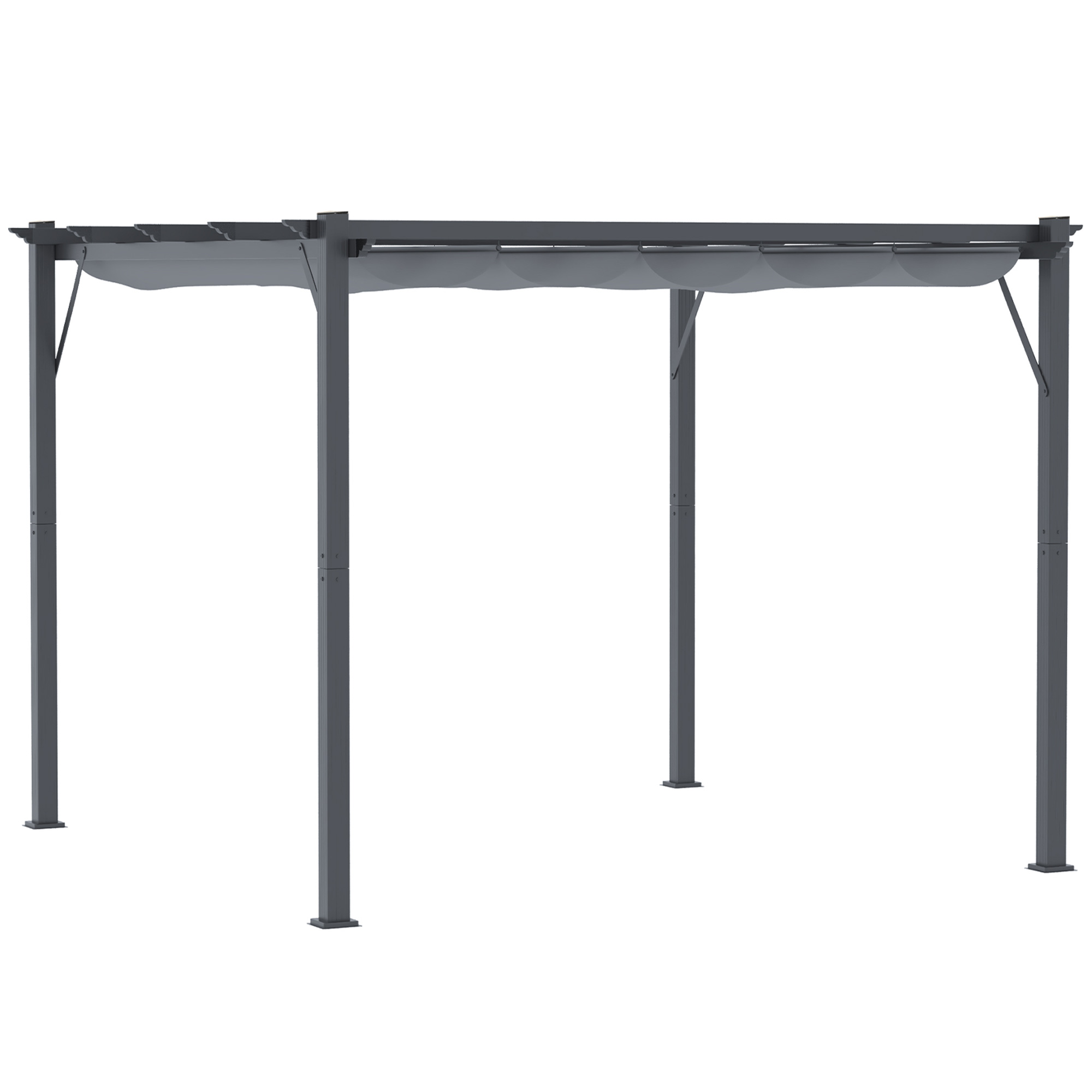 Pergola Aluminium 3x3m voor Tuin, Grijs