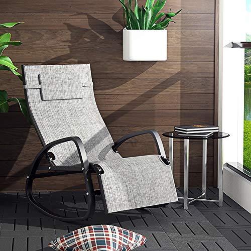 Patio Lounge Chairs Rocking Chair Lounge Chair Lounger Leisure Lazy Leisure Seat With Adjustable Footrest, 94 * 64 * 108cm Durable : Amazon.it: Giardino e giardinaggio