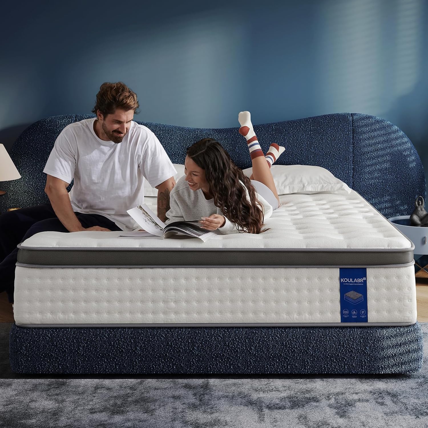 Queen Size Mattress 12-Inch Hybrid Mattress-in-a-Box Gel Memory Foam