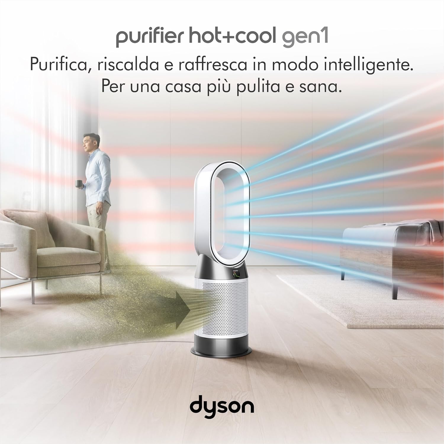 Purifier Hot+Cool™ Gen1 HP10 purificatore d’aria e termoventilatore – purificazione dell’aria, funzione riscaldamento e raffreddamento (Argento)