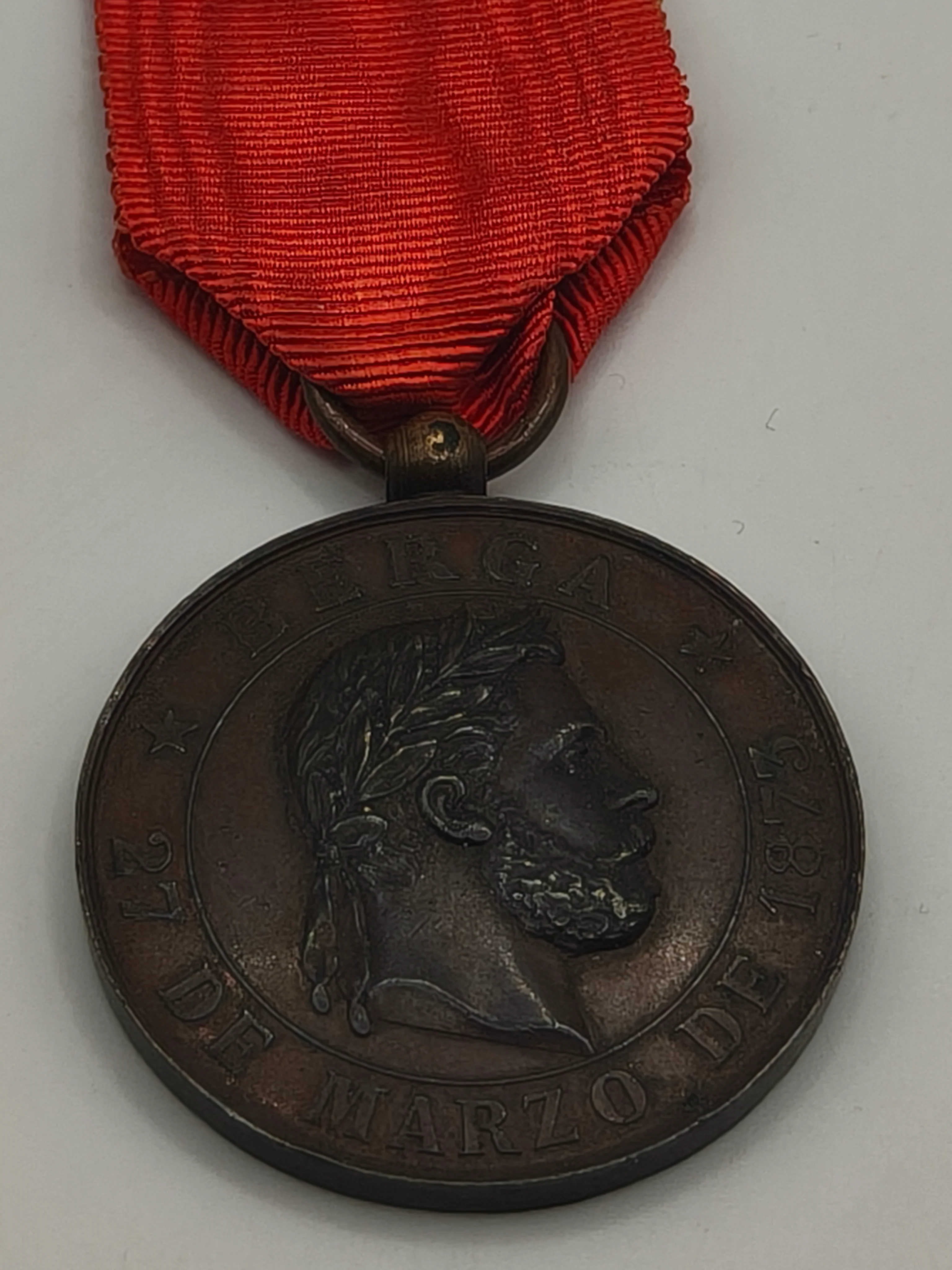 Medalla batalla de Berga Carlista . Carlos VII