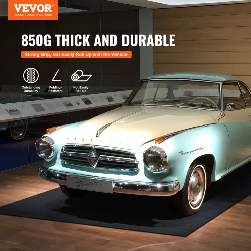 VEVOR Garagenbodenmatte 2692,4 x 6705,6 x 2,4 mm Werkstattboden 820-850 g/m² Garagenboden Filz & TPE Öl Auffangmatte Garagenmatte Servicematte Bodenschutz Bodenplatten für Garage