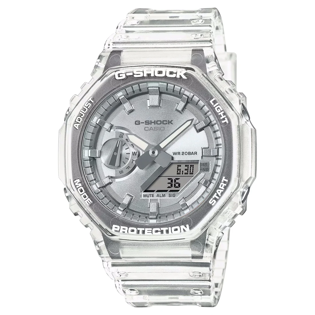 Orologio G-Shock GA-2100BM-7A8ER Skeleton quadrante argento