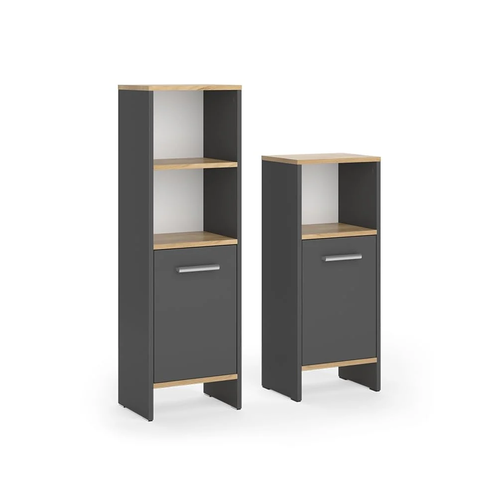 Vicco Badmöbel-Set Karli mit Waschbeckenunterschrank, modernes Badezimmermöbel-Set