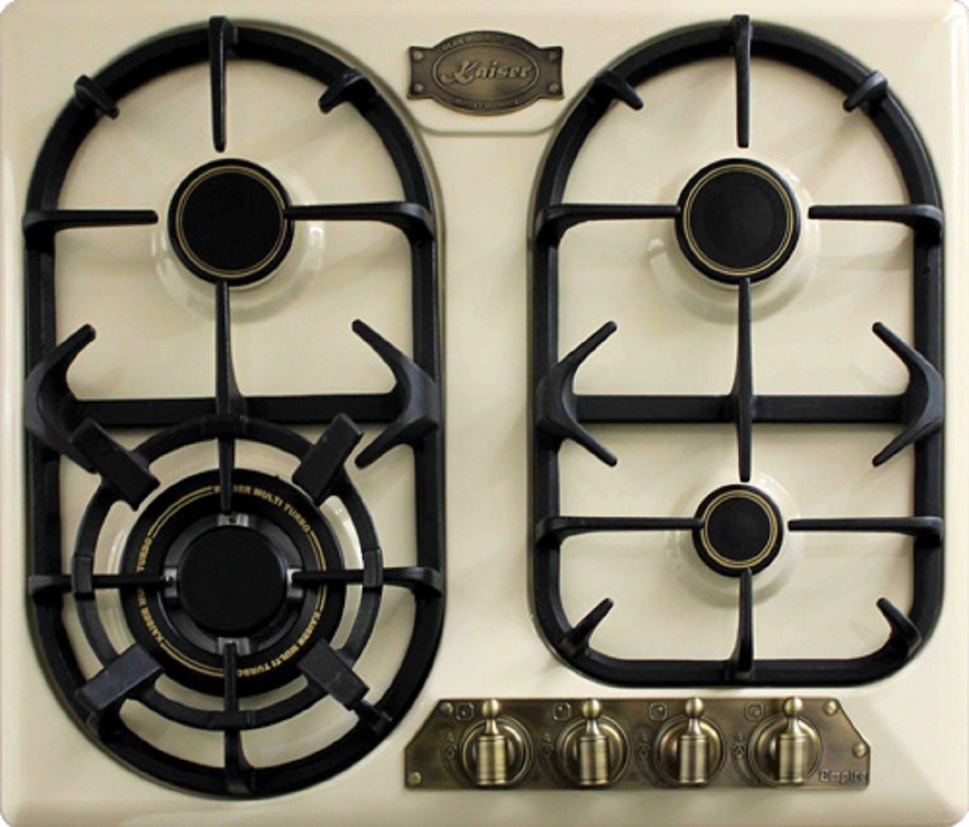 Gas-Kochfeld 60 cm Autark 4 Hochwertige Brenner mit 3 kW WOK KG 6325 ElfEm Turbo