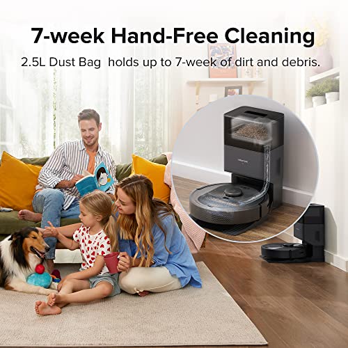 roborock Q5  Robot Vacuum with Self Empty Dock, Hands Free Cleaning for up to 7 Weeks, 2700Pa Max Suction, 180mins Max Run Time, Compatible with Alexa, Perfect for Hard Floors, Carpets, and Pet Hair