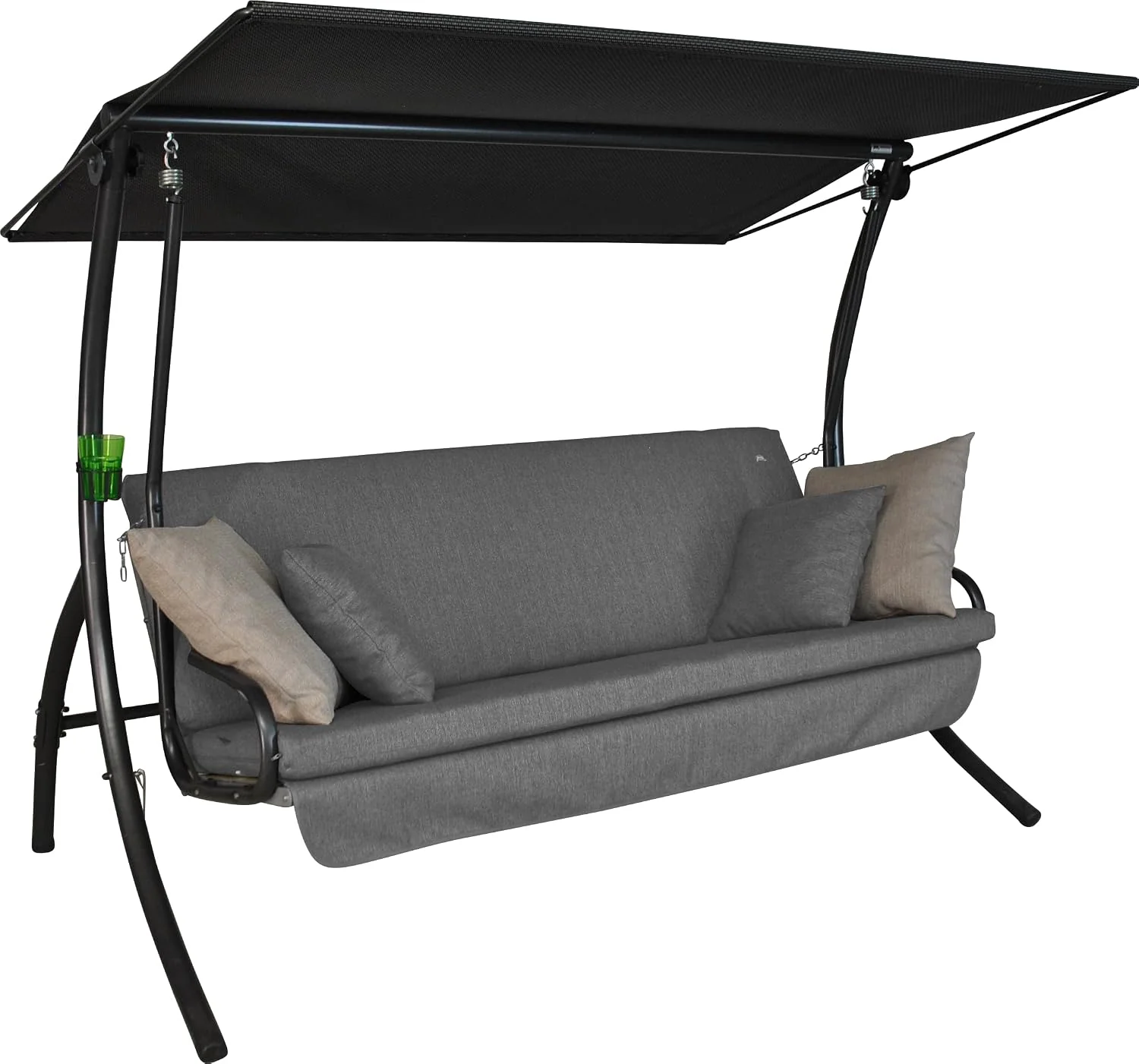 ANGERER Hollywoodschaukel Drift Smart, inkl. Bett-Funktion, Schaukel zum Sitzen, Liegen & Entspannen, einfache Montage, Made in Germany, Hellgrau