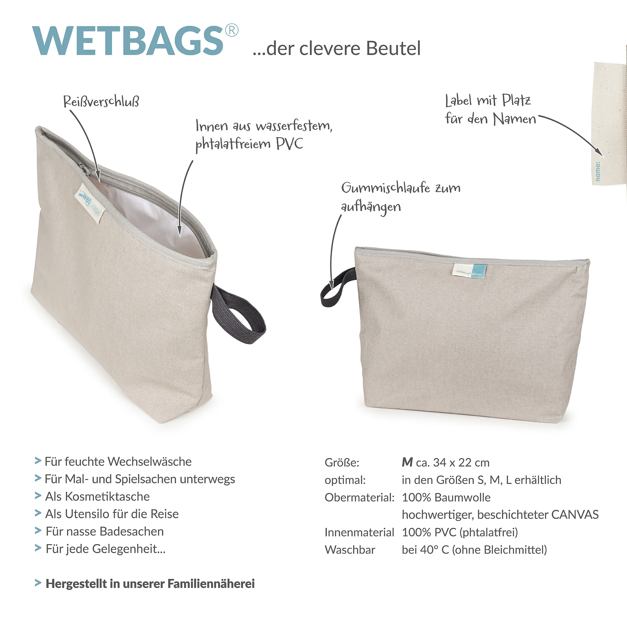 WETBAGS die klassische Nasstasche