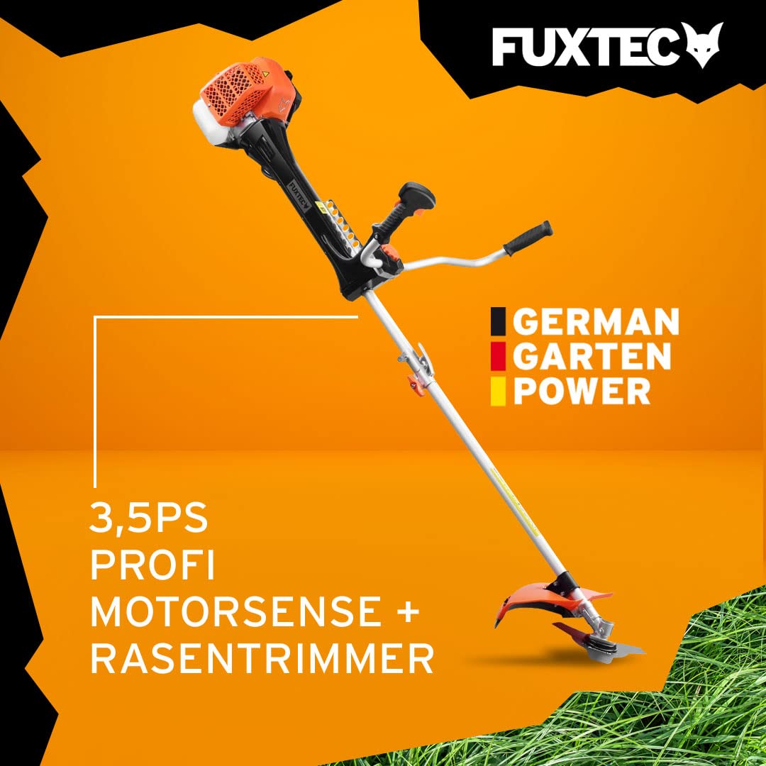 FUXTEC Benzin Motorsense FXPS162 62 ccm 3,5 PS Zweitakt Antivibrationssystem für Garten und Rasenpflege