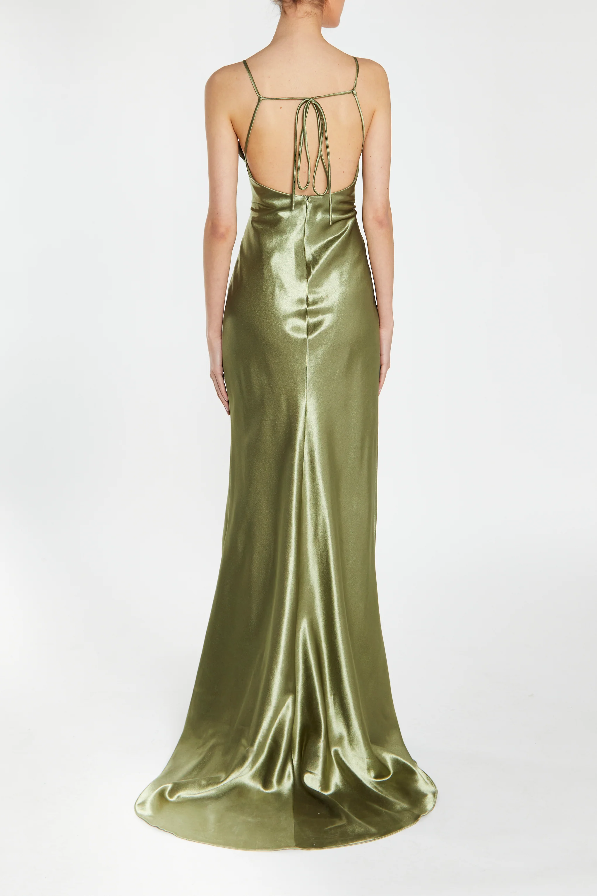 Pippa Sage Green Bridesmaid Cowl-Neck Slip Dress