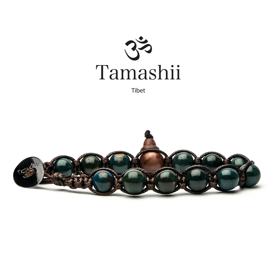 Bracciale Tamashii stone collar verde BHS900-218 a un giro da 8 mm