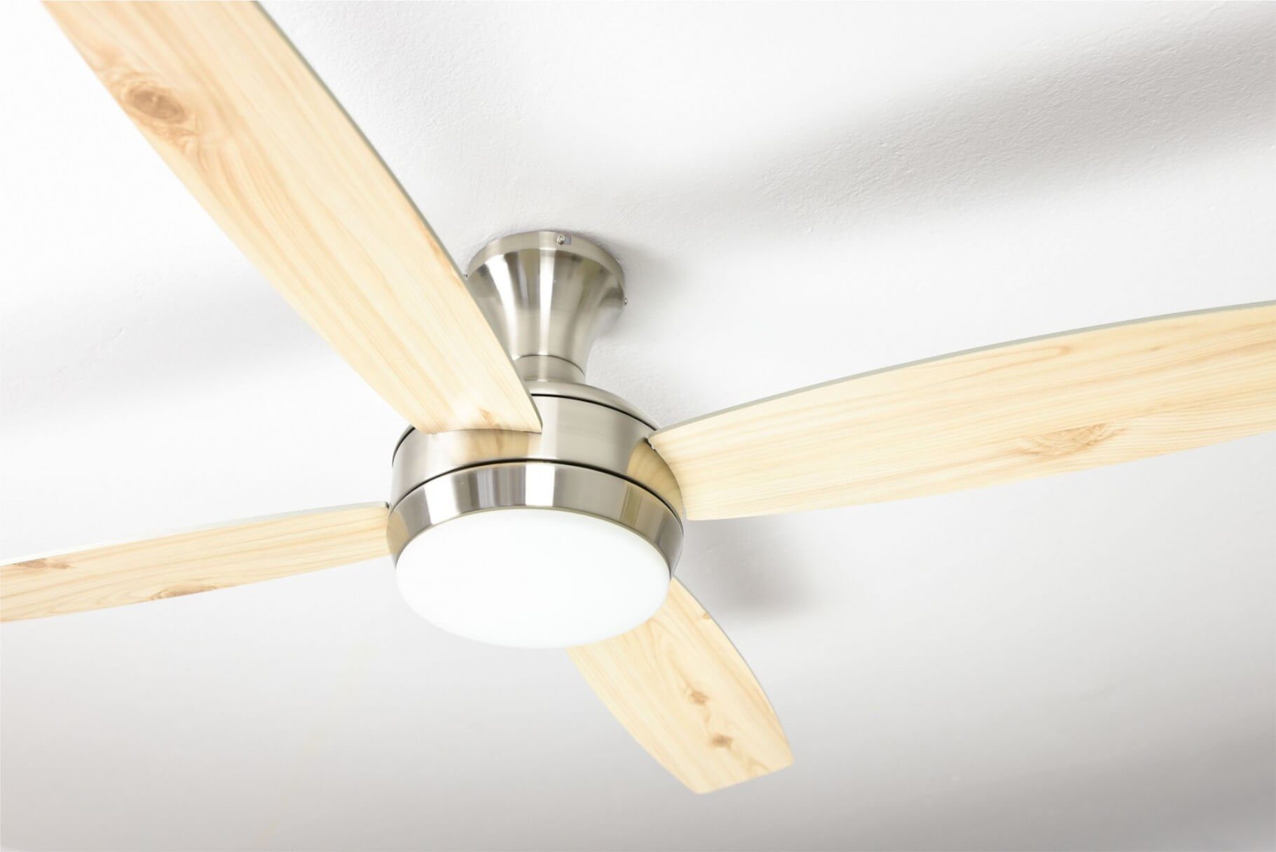 Deckenventilator Deckenventilator Saturn Nickel mit Licht & Fernbedienung