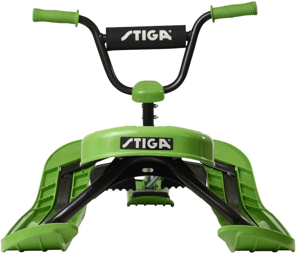 STIGA Snowracer Curve SX – Robuster Schlitten mit BMX-Lenker, Stahlrahmen, Bremse und Zugseilwinde – Lenkschlitten für Kinder ab 7 Jahren und Erwachsene, Max. 90 kg