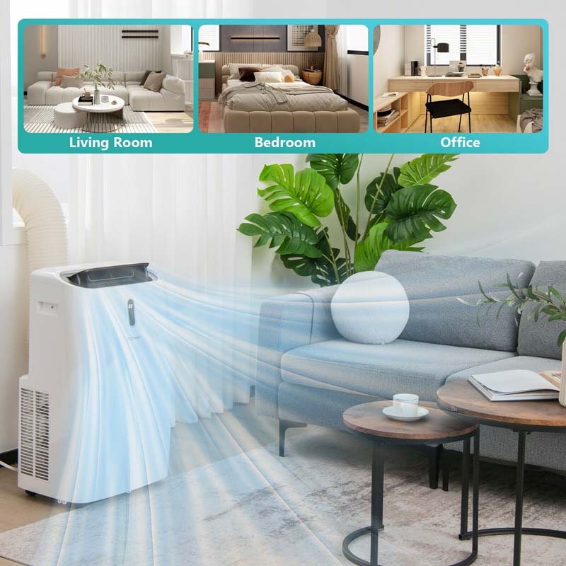 12000 BTU 4 in 1 Portable Air Conditioner w/Heat Cool Fan Dry & Sleep Mode, WiFi & Alexa Control AC Unit, Cools Up to 450 sq.ft