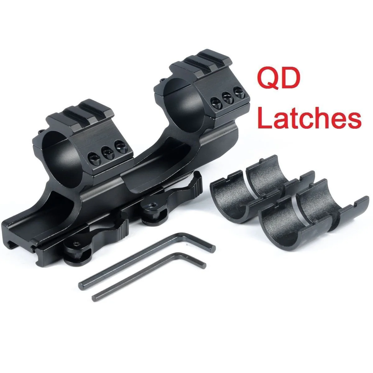 Scope Mount with QD Locking 30mm w 1 inch Inserts Scope mount Dual Cantilever