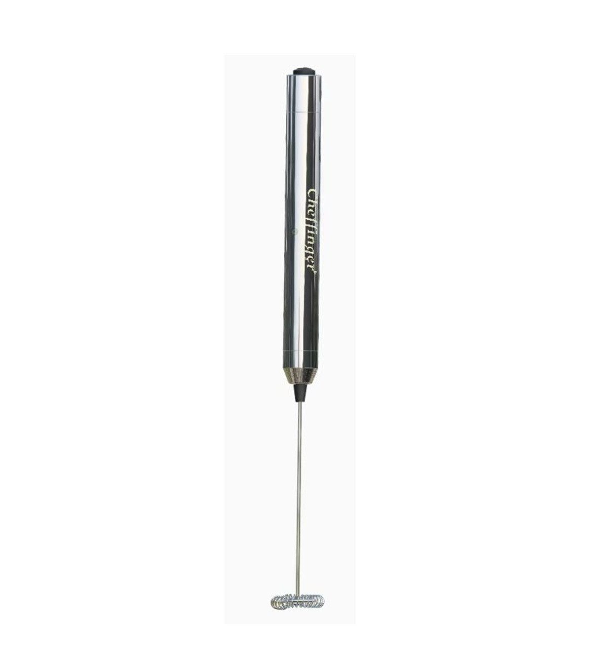 Milchaufschäumer mit Edelstahl-Schneebesen, 20 cm, Schwarz