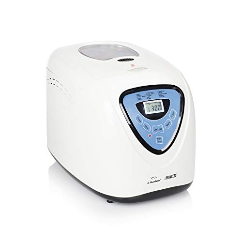 Macchina per il pane Princess White, Completamente automatica, 15 cotture preimpostate, Timer, Mantenimento in caldo, Grande capienza 0,9kg, 600 Watt, Bianca, Ottima per pane e dolci : Amazon.it: Casa e cucina