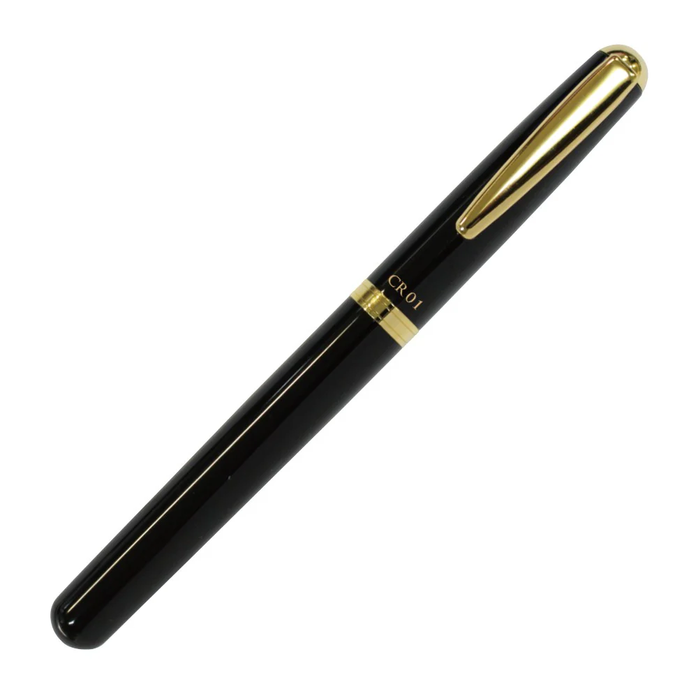 OHTO CERAMIC ROLLERBALL CR01 0.5 THICK BARREL GOLD BLACK
