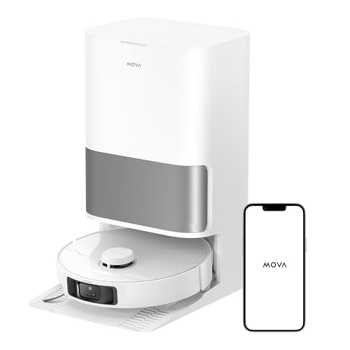 MOVA P10 Pro Ultra Robot Vacuum and Mop 13,000Pa Suction, 140°F Hot Water Auto Mop Washing & Drying, Dual Spinning Extenable Mop,10.5mm Mop Lifting for Carpet, 360°Obstacle Avoidance, App Control