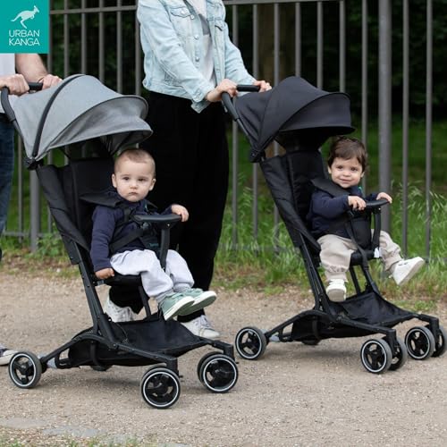 Urban Kanga Bandicoot Passeggino da Viaggio Leggero per Aereo fino a 25 kg (Nero) : Prima infanzia