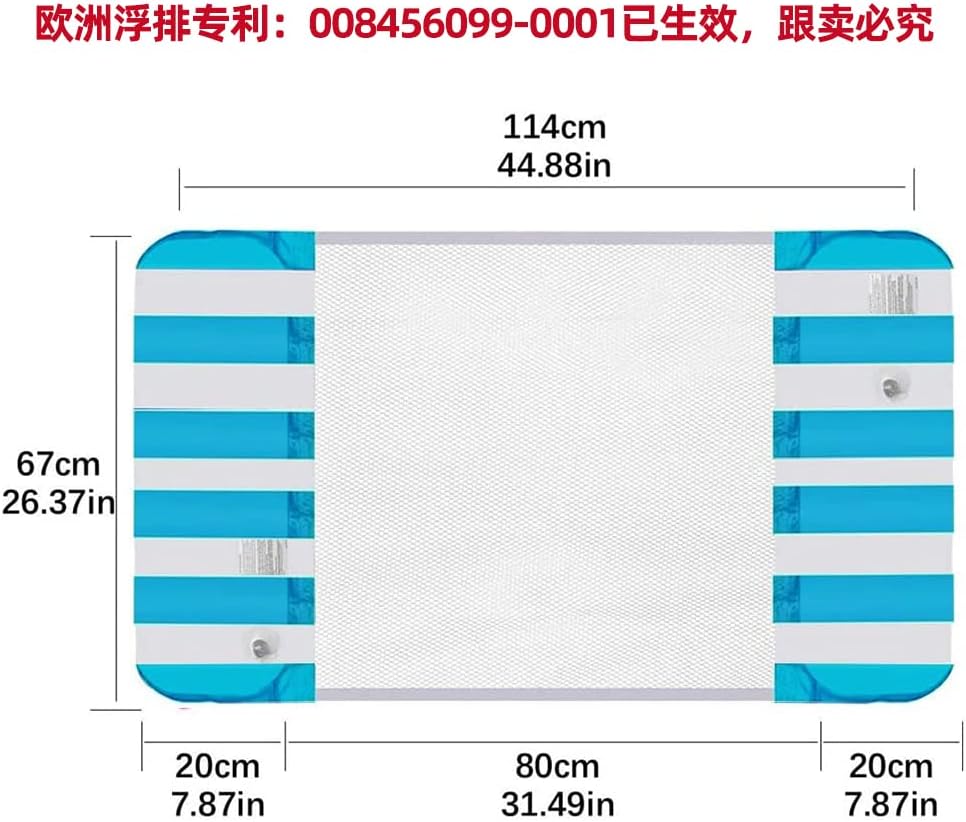Galleggianti gonfiabili per piscina per adulti, 2 pezzi 4-in-1 Gonfiabili per piscina con amaca gonfiabile multiuso (sella, poltrona, amaca, drifter) Sedia da piscina con pompa d'aria manuale per piscina sulla spiaggia