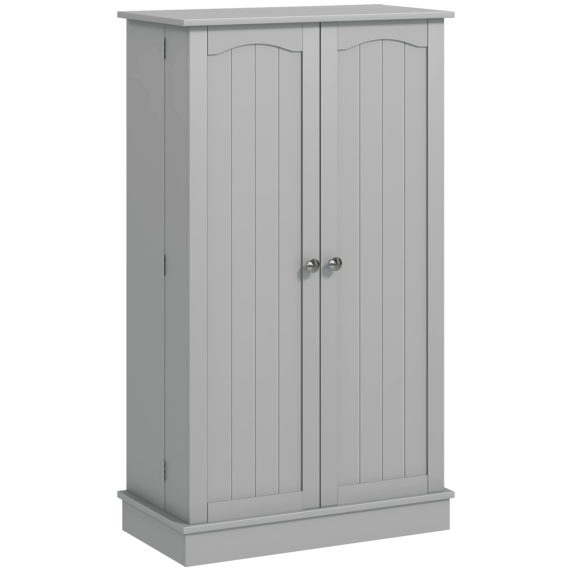 HOMCOM Küchenmöbel Küchenschrank Speisekammer 2 Türen mit 5 Regalen und 12 Gewürzregalen - 60 x 30 x 104 cm - grau