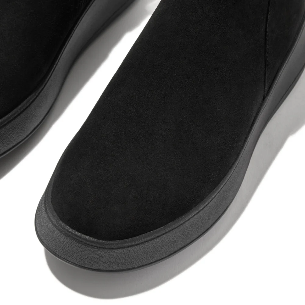 FitFlop F-Mode Wildleder Stiefeletten Black