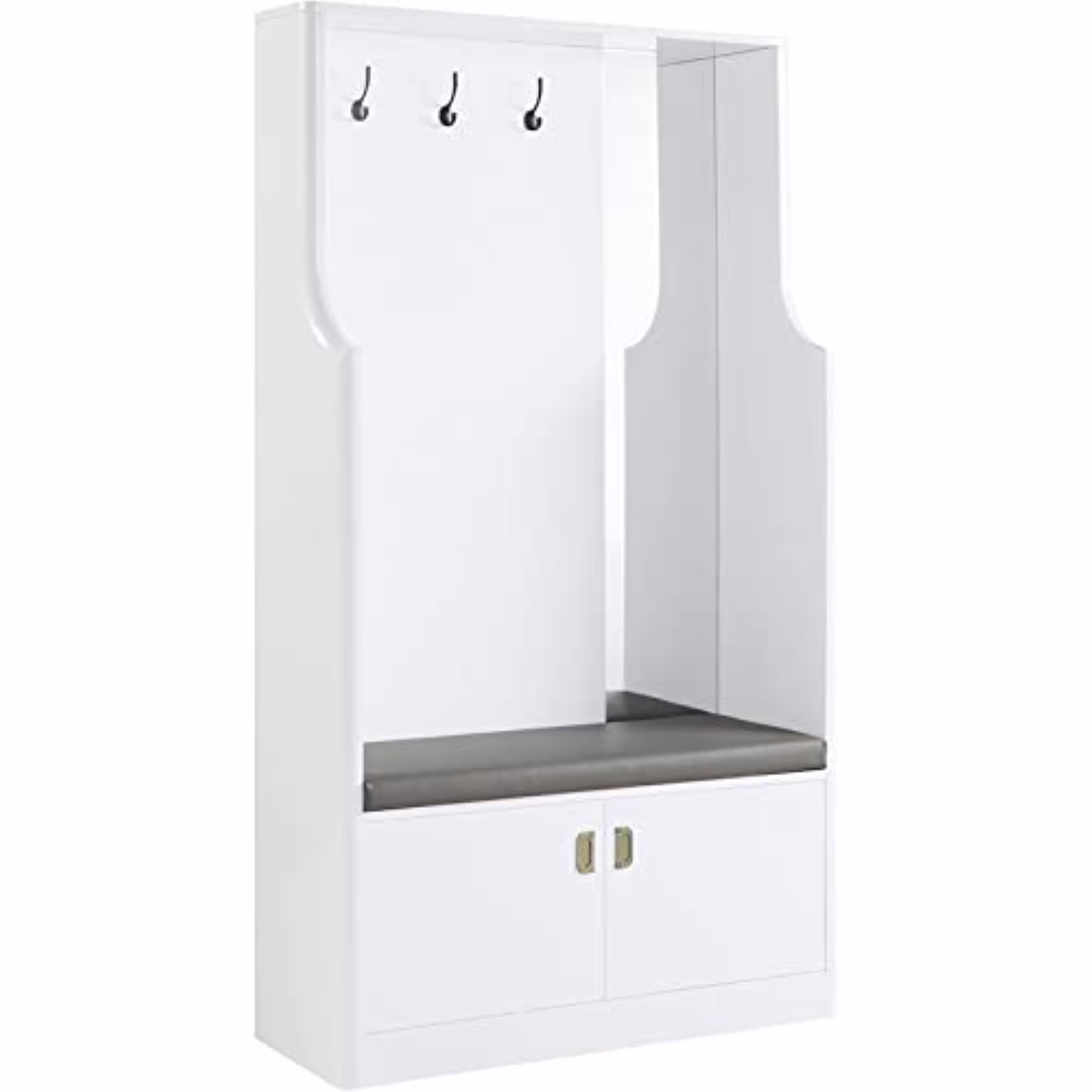 AC01030 - Hall Tree, White High Gloss Finish - Buck II