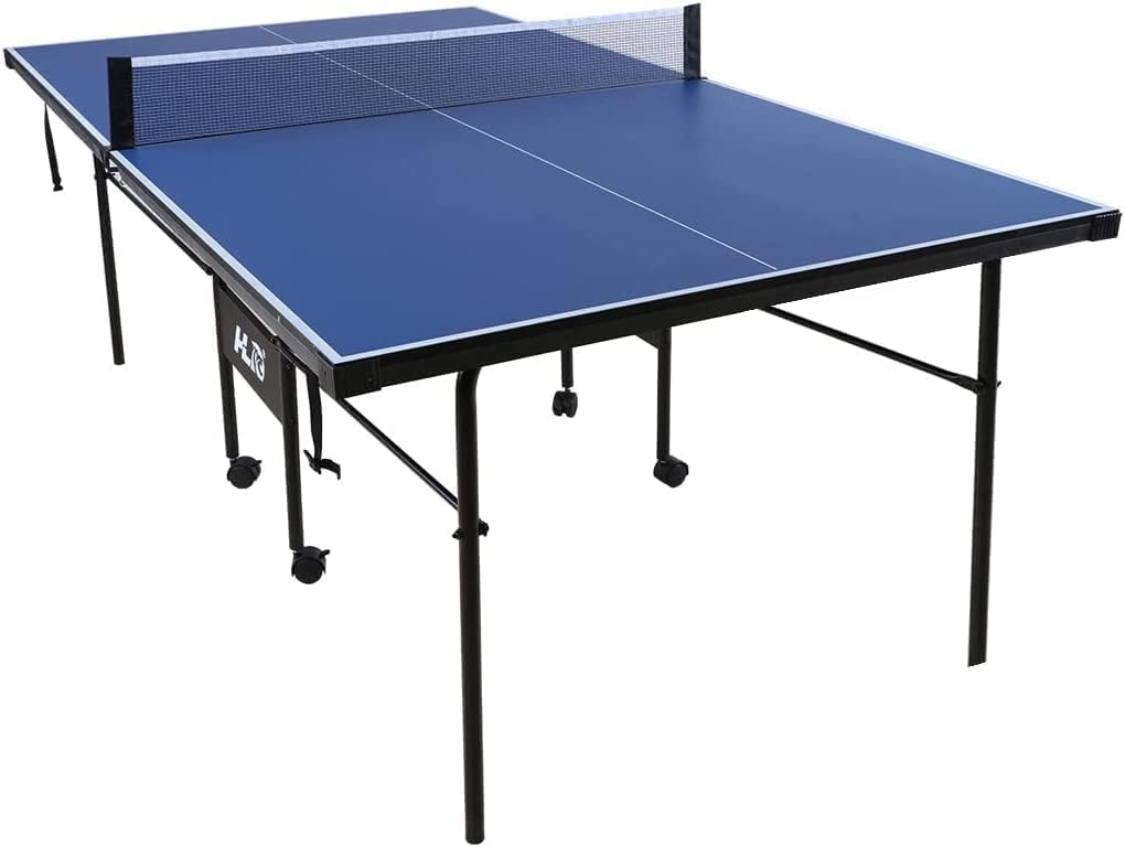 HLC Tavolo Ping Pong，tavolo ping pong pieghevole，7 Piedi Tavolo da Ping Pong，Adatto per Casa, Ufficio e Palestra，Regalo per Bambini（206 * 114.5 * 76cm）