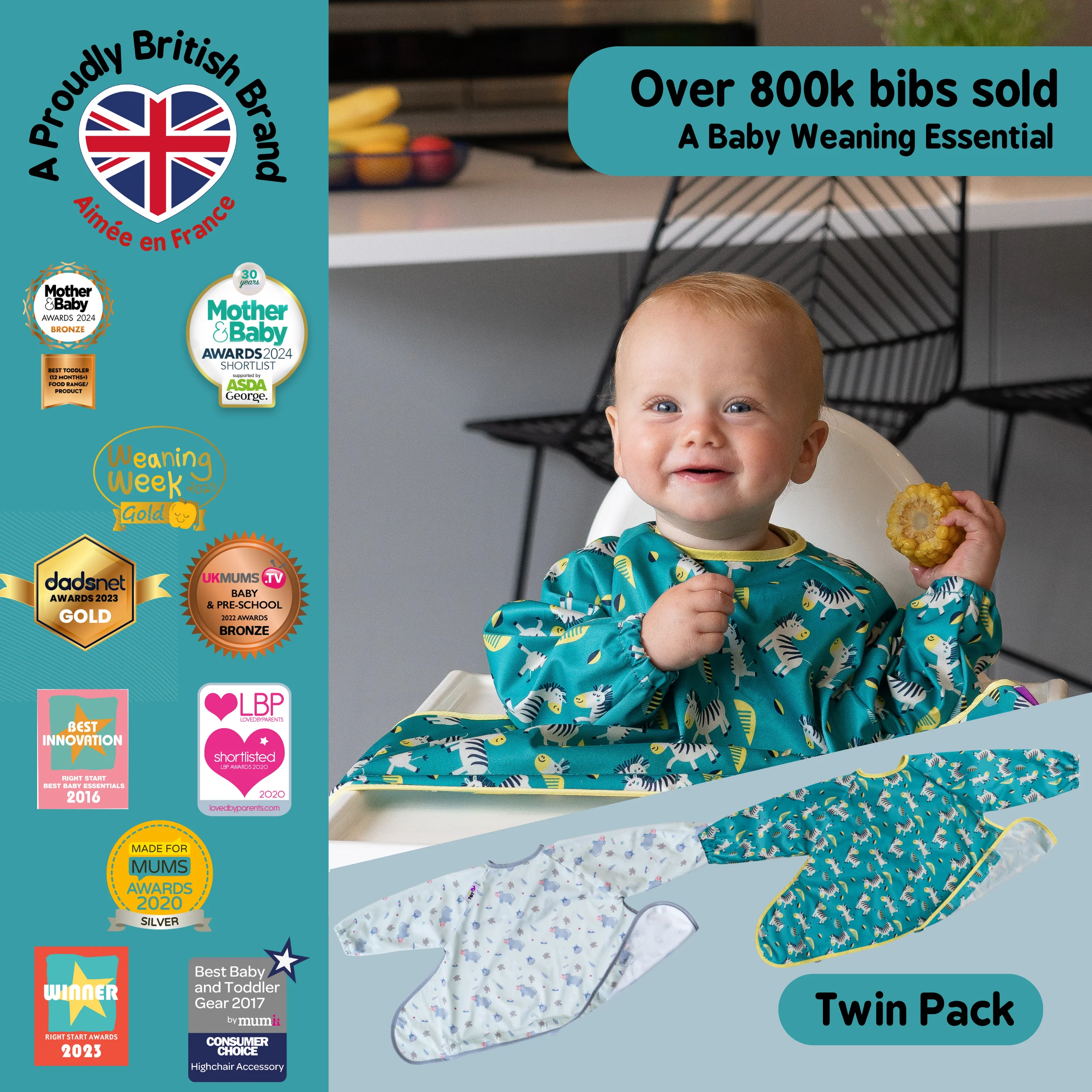 Cover & Catch Bib Twin Pack