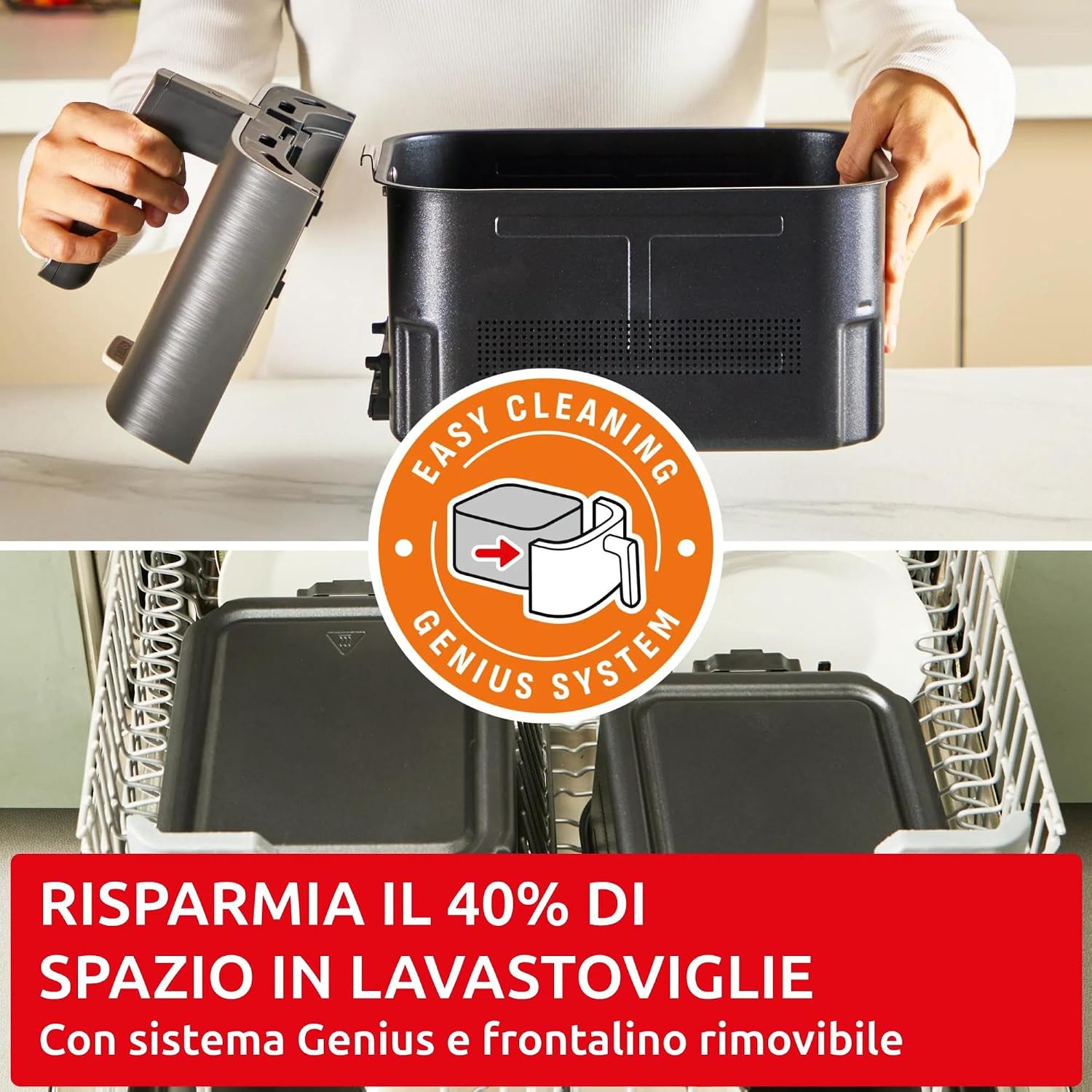 Moulinex Easy Fry Crispy Stack, Friggitrice ad Aria Verticale, EZ756H