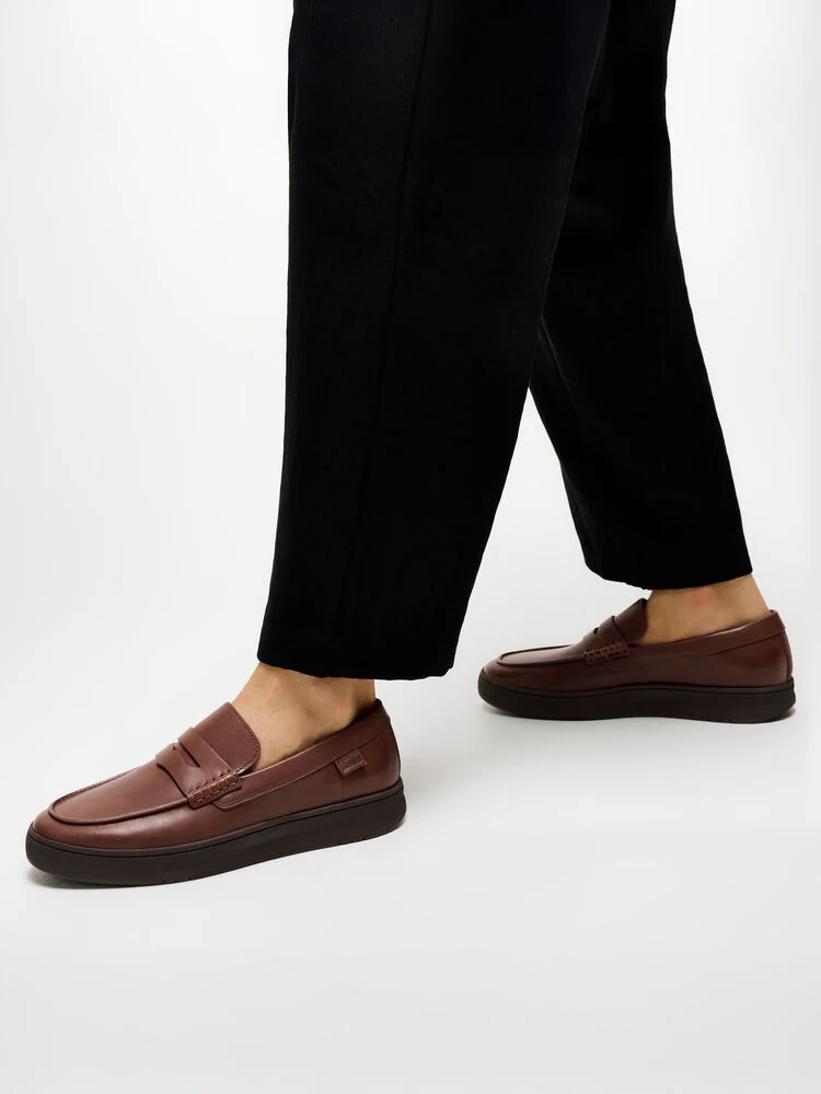 FitFlop RALLY M?nner Chocolate Leder Loafers