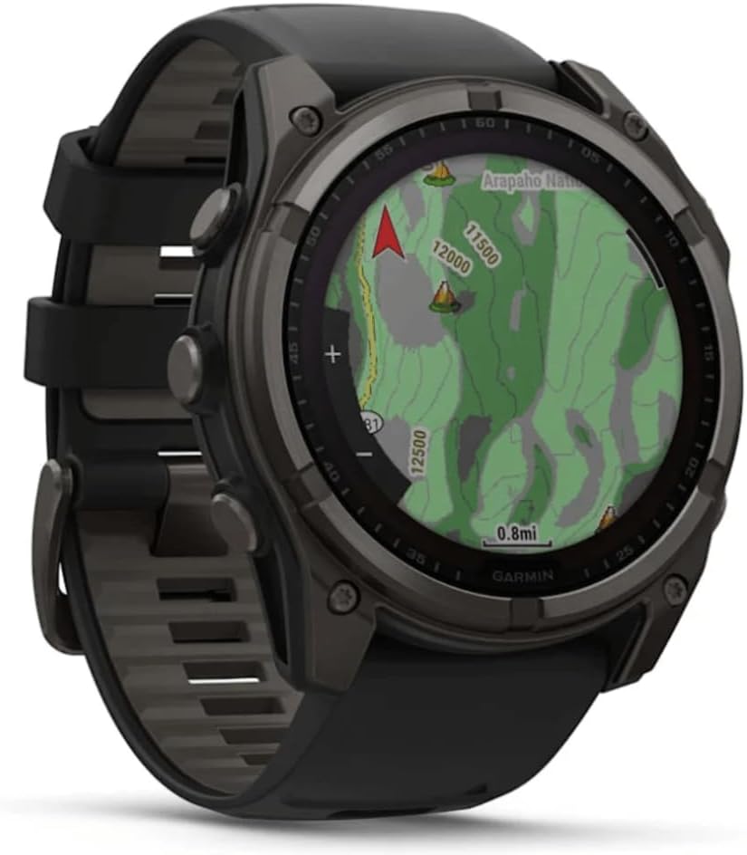 Solar Charging Smartwatch Fenix 8-51 MM | Touchscreen Multiband GPS-Uhr mit bis zu 48 Tagen Akkulaufzeit im Smartwatch-Modus | Eingebaute LED-Taschenlampe, Lautsprecher und Mikrofon