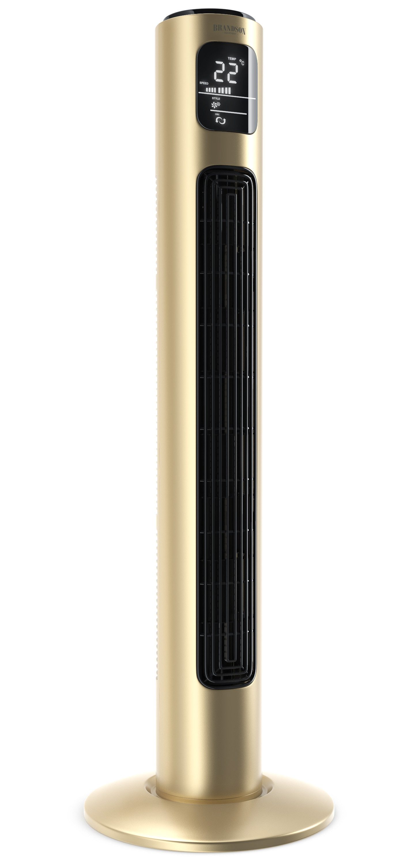 Turmventilator Oszillation 65°, Timer, Fernbedienung, Standventilator 96cm, Champagne