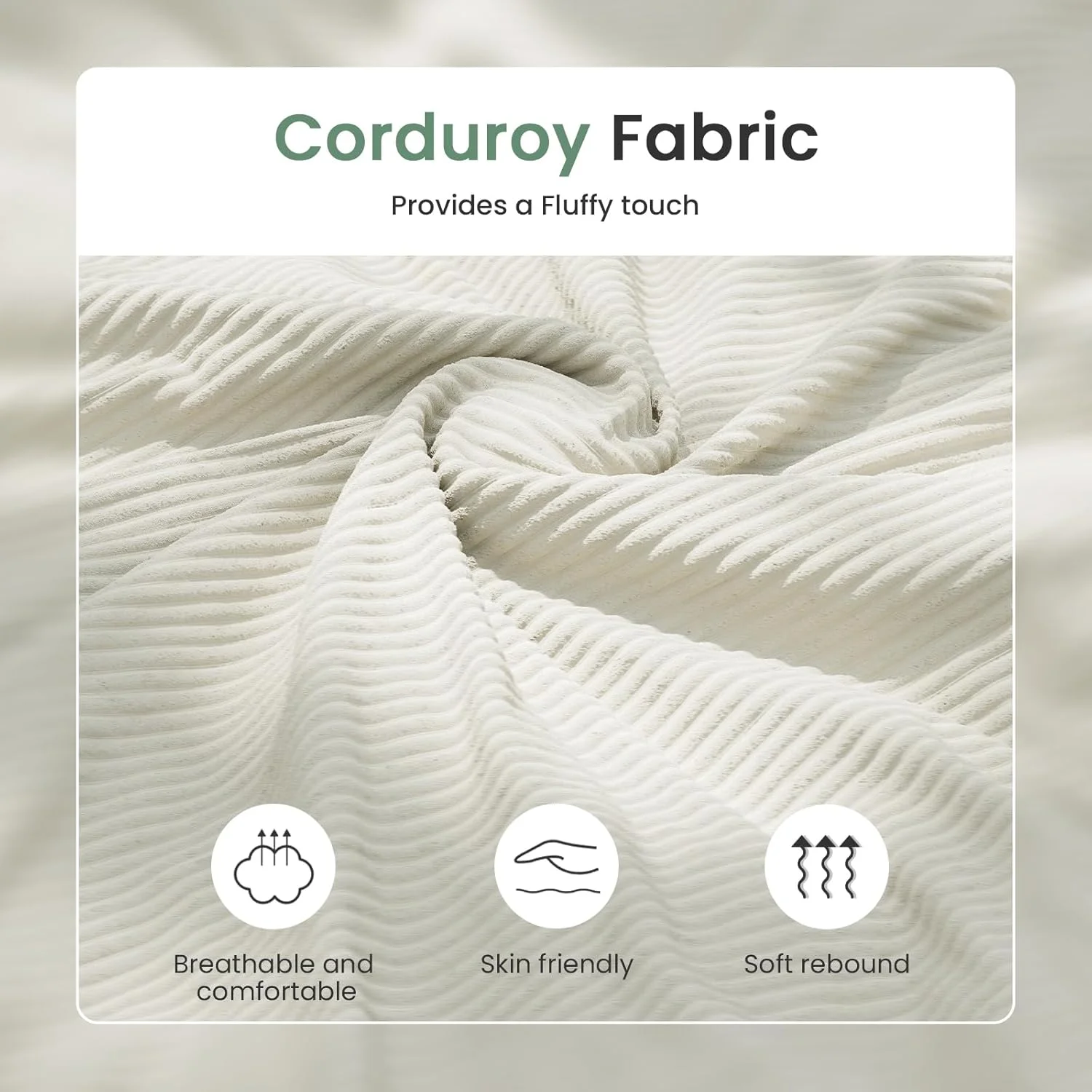 Techmilly Sofa,Comfort Modern Sofa,Extra Deep Seat,3 Seater,Living Room Apartment Lounge Sofa, Corduroy