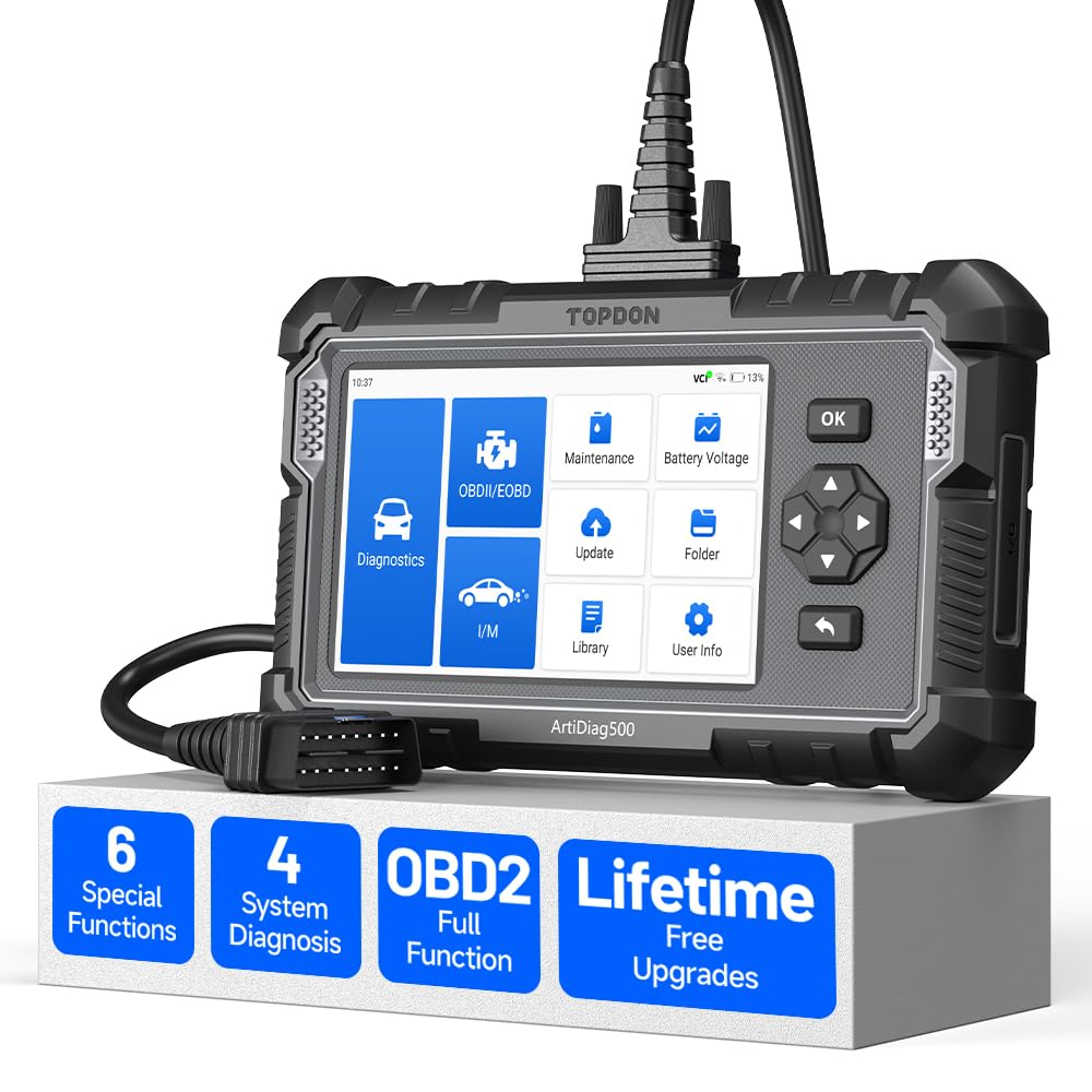 TOPDON ArtiDiag 500 OBD2 Diagnosegerät für Auto und Kfz mit 4 Kfz Systemdiagnosen und Fehlercode lesen