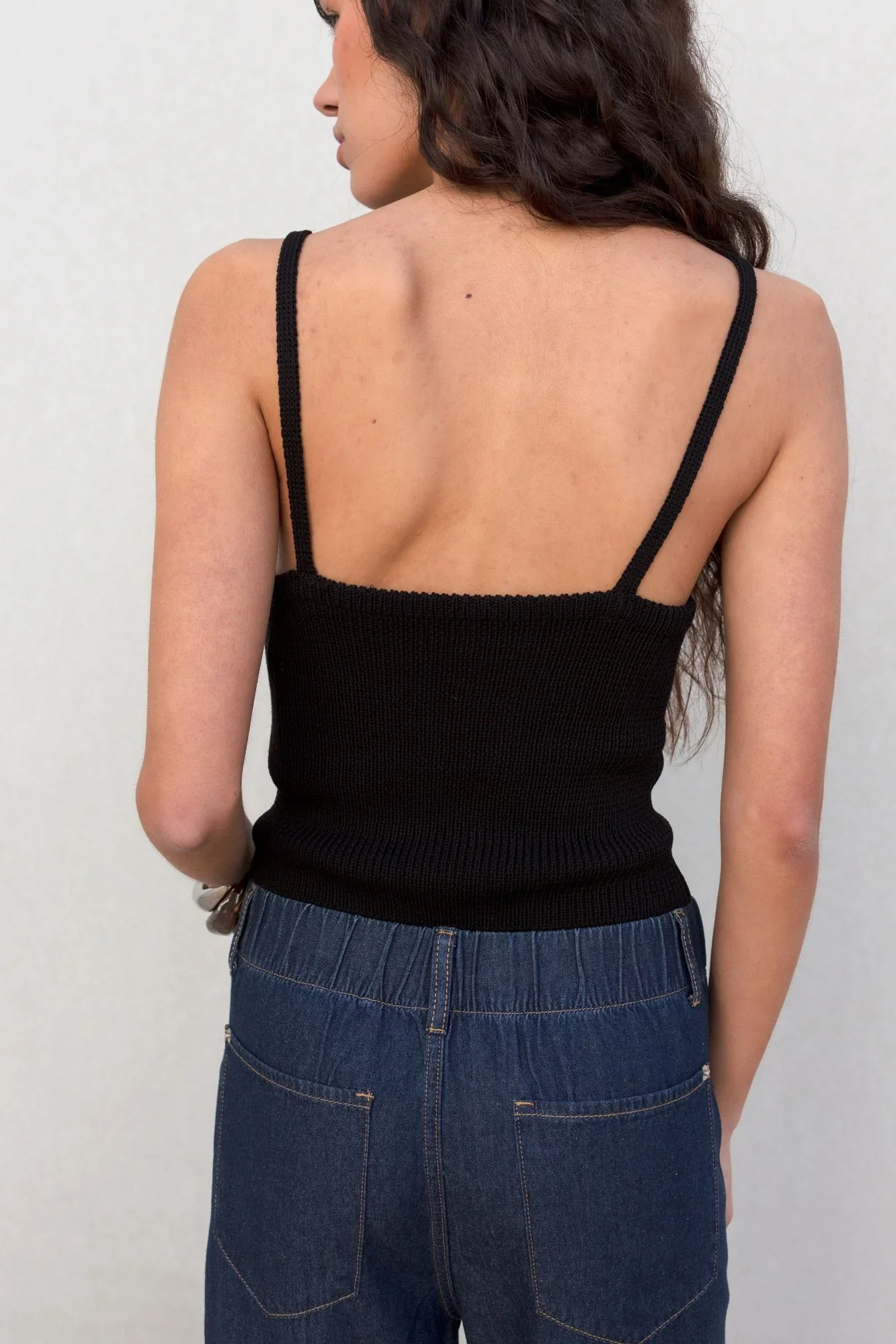 Knitted Crop Top | Black �C Sleek, Minimal & Effortlessly Cool