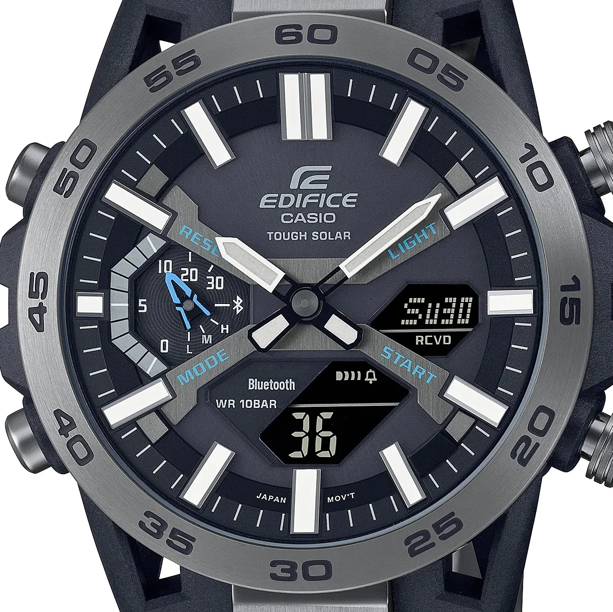 Orologio Casio Edifice grigio antracite cassa in carbonio ECB-2000DC-1AEF