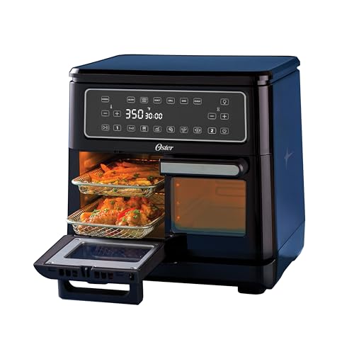 Oster 11 Quart Flex Air Fryer Oven, Dual Air Fryer with 2 Cooking Zones, Double Air Fryer with 6 Cooking Functions, Large Air Fryer with 2 Frying Baskets : Home & Kitchen