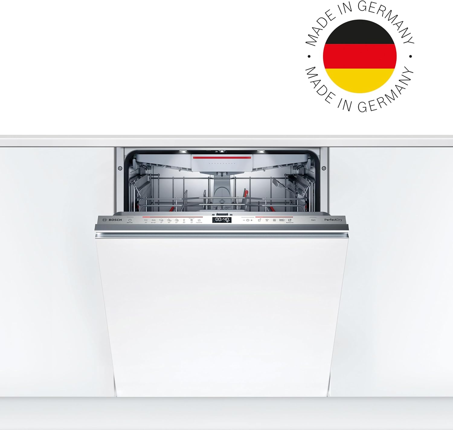 Bosch Hausgerte SMV6ZCX49E Serie 6  er Geschirrspüler Vollintegriert, Besteckschublade, Silence Programm besonders leise, PerfectDry mit Zeolith trocknet sogar Kunststoff