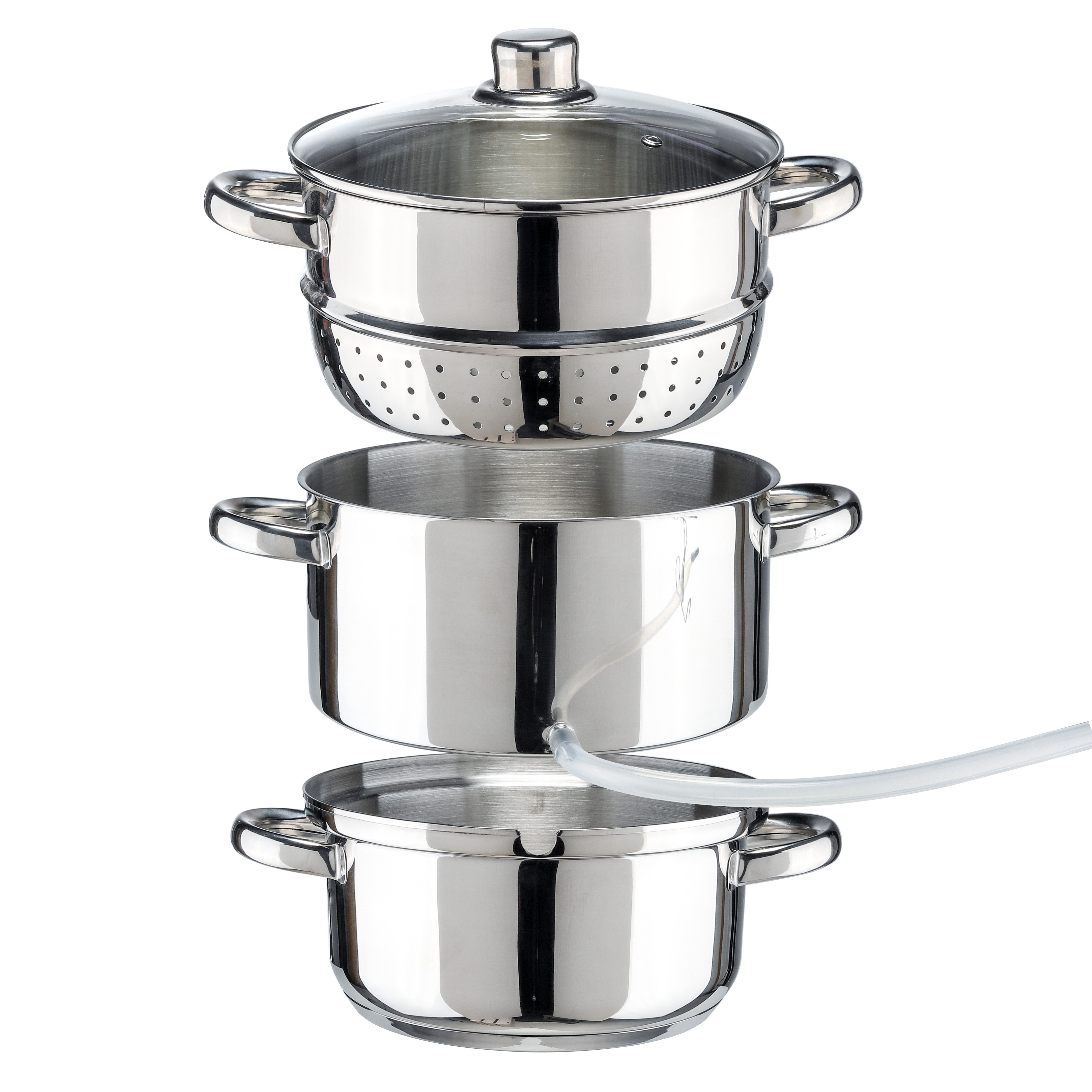 Entsafter Dampfentsafter 6L Edelstahl für alle Herdarten inkl. Induktion Ø 22cm