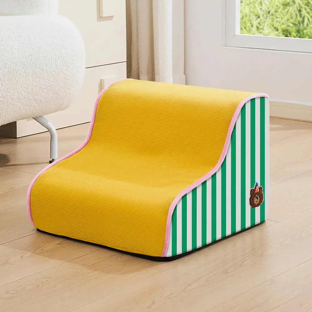 Orthopedic Dog Stairs �C High-Density Foam & Non-Slip Base