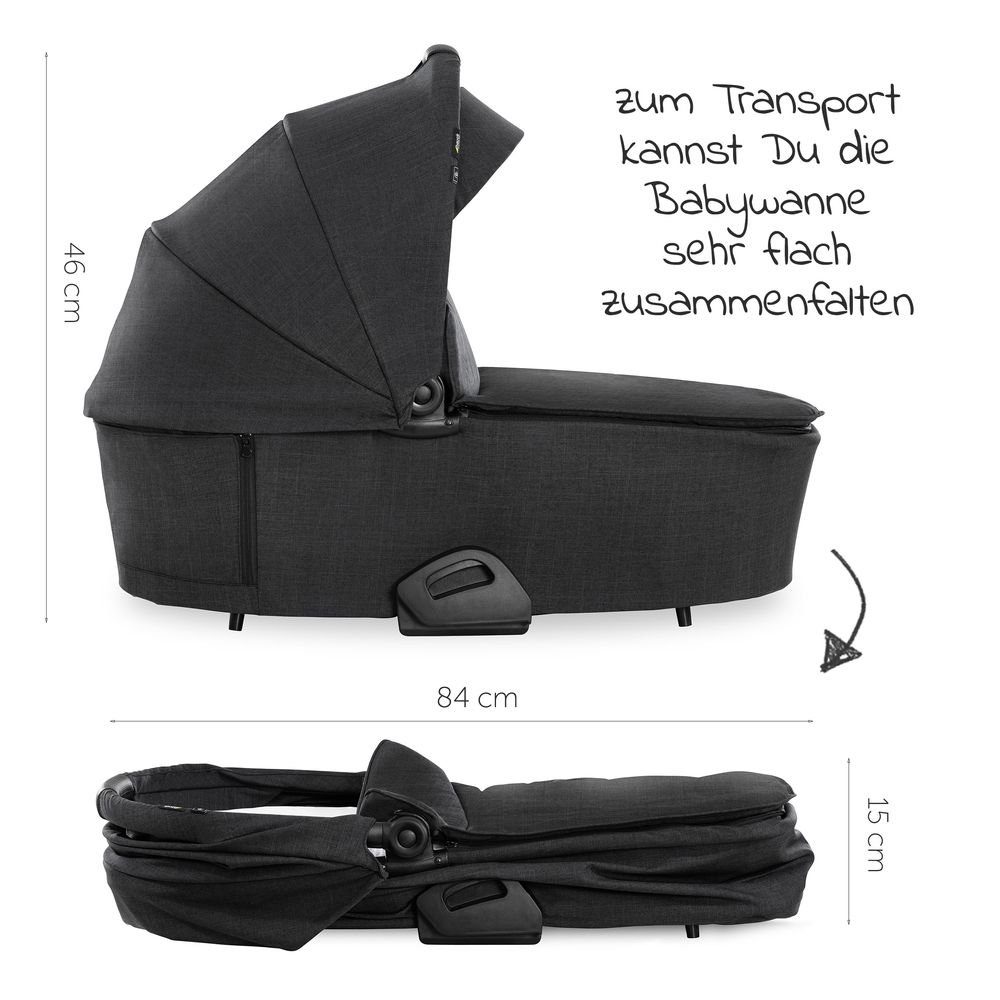 Kombi-Kinderwagen Vision X Duoset Black - Melange Black