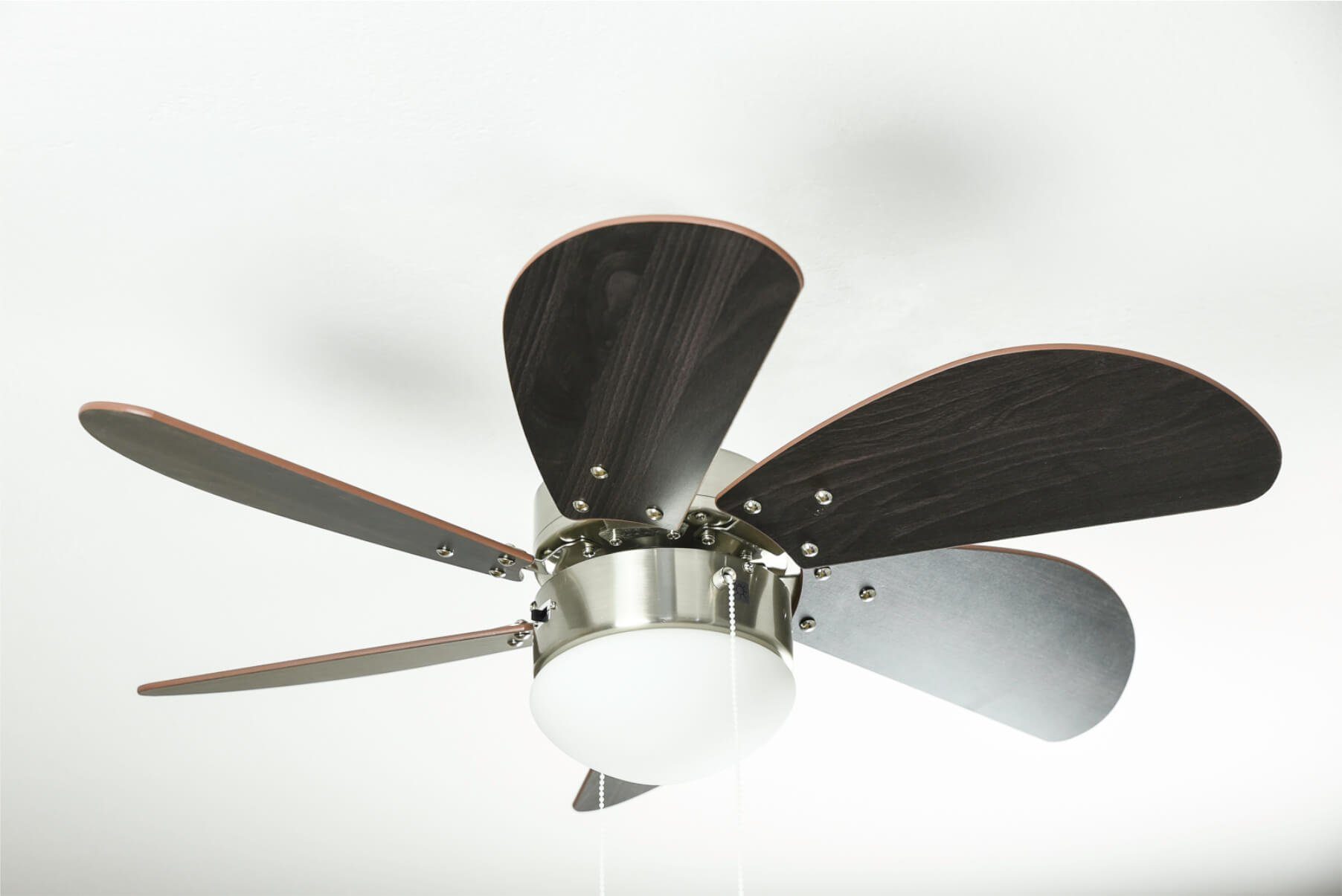 Deckenventilator Deckenventilator Turbo Swirl Chrom 76 cm mit Licht