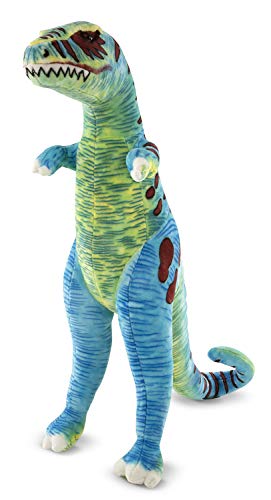 Melissa & Doug  Dinosaurs, Dinosauro Tyrannosaurus Rex Animale Imbottito Realistico, Multicolore, 130x81x37 cm, 18266 : Giochi e giocattoli