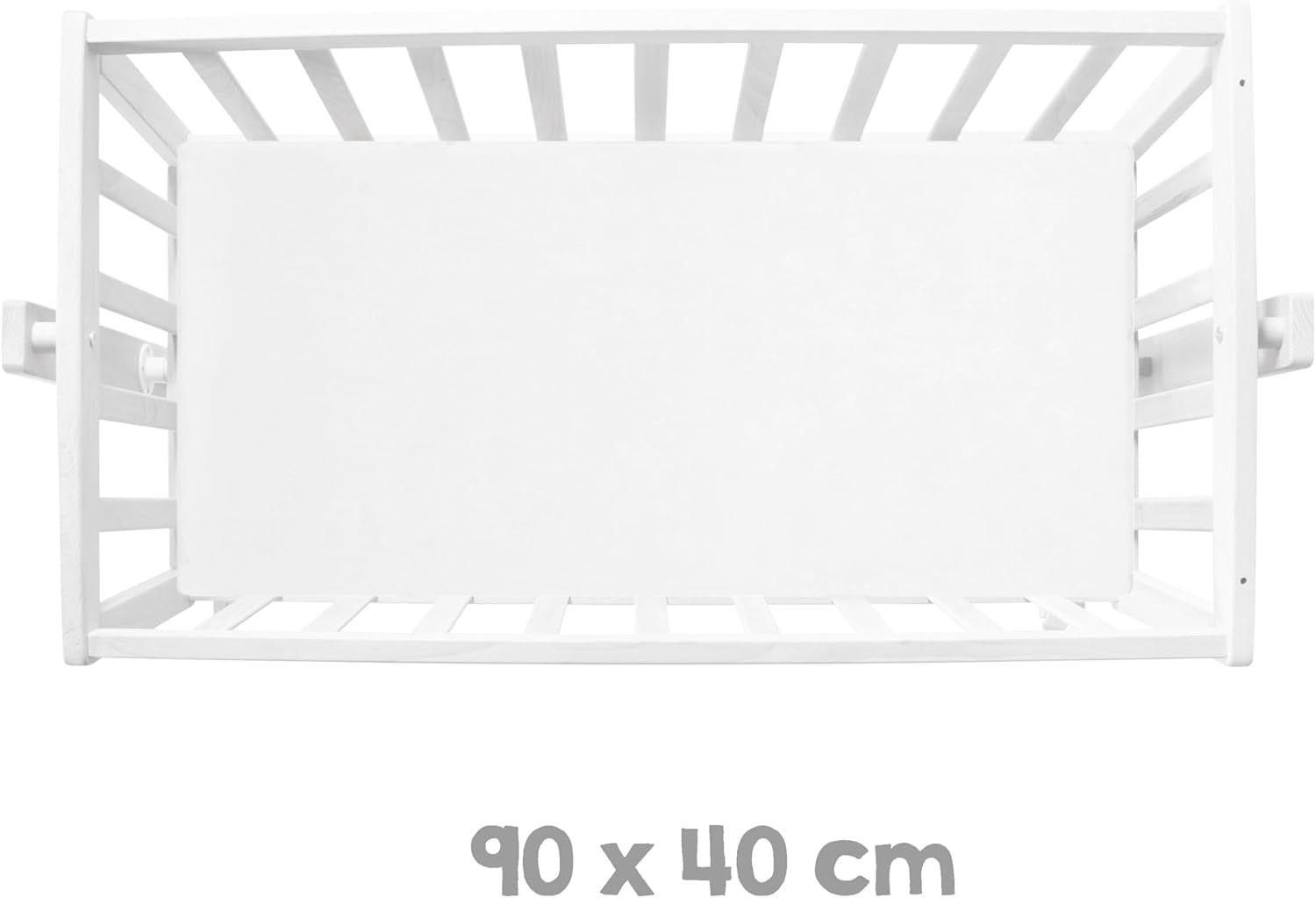 roba Culla e lettino Kleine Wolke - Design a Nuvola - 40 x 90 cm - in Legno - Set da Letto Completo di Chiusura e Arredo Tessile - Bianco/Rosa