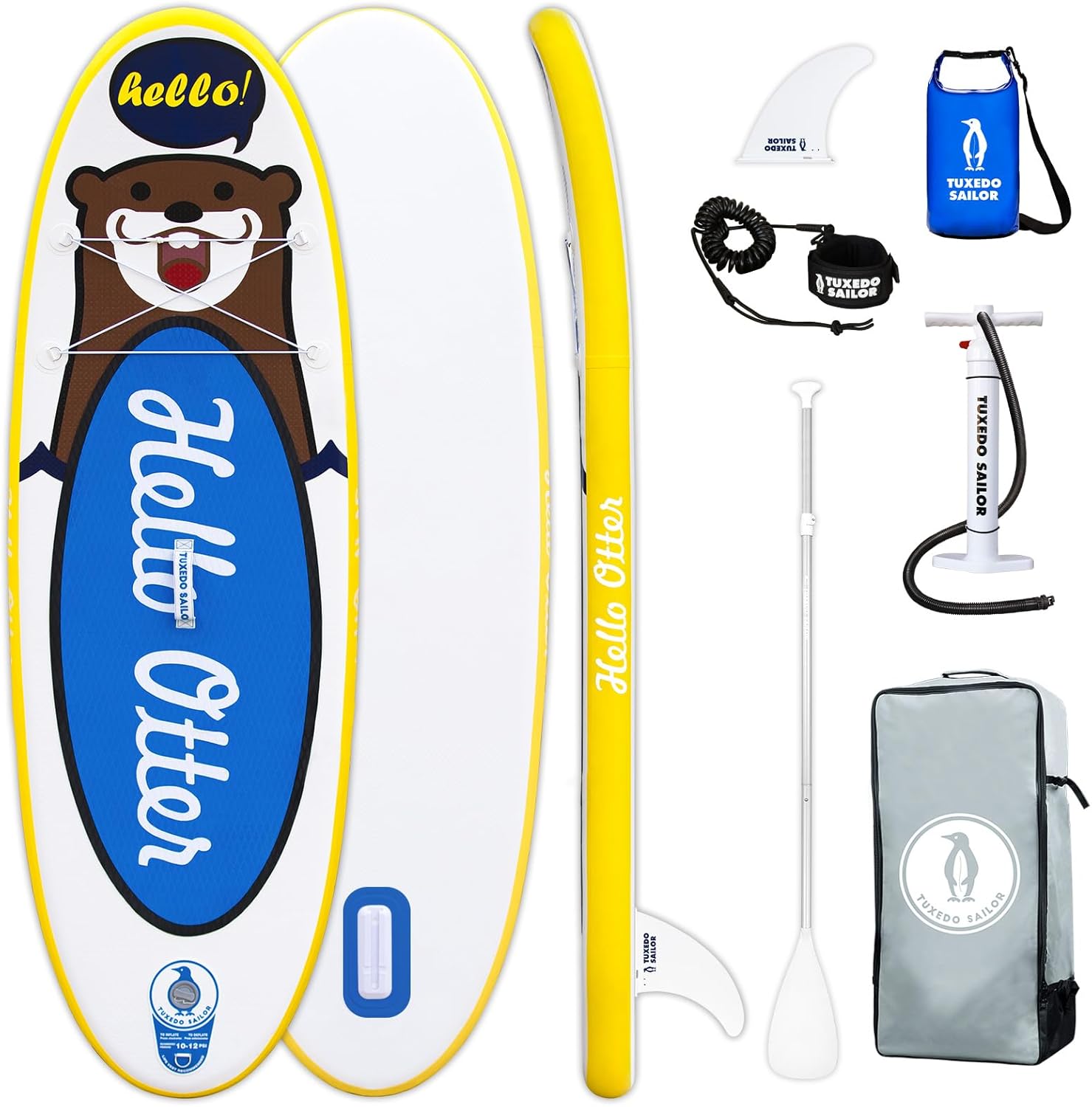 Tuxedo Sailor Stand Up Paddle Board Gonfiabile 240/320/365 cm Tavola da SUP Adulti e Bambini, Tavola Gonfiabili da Stand Up Paddle con Accessori Premium